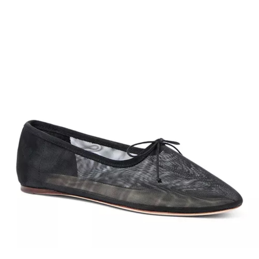 Loeffler Randall Black Mesh Ballet Flats